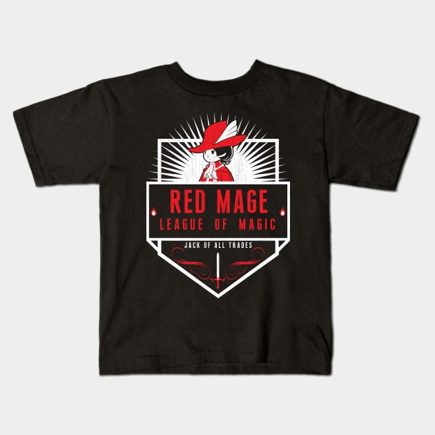 League of Magic: Red Kids T-Shirt by machmigo